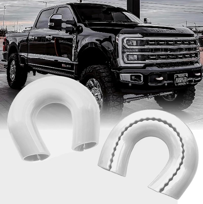 Yinnianets Custom Tow Hook Covers Fits for 2017-2026 Ford Super Duty F250 F350 F450,Tow Hitch Cover Car Tow Hooks Compatible with F250 F350 F450 Accessories 2017-2026 (White) - Image 1